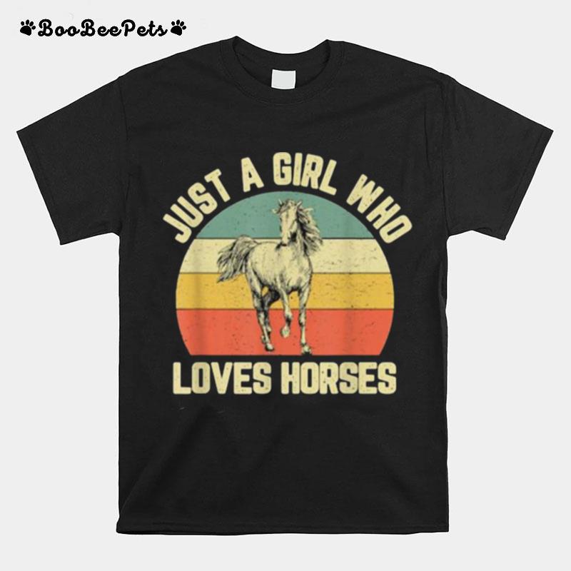 Just A Girl Who Loves Horses Vintage T-Shirt