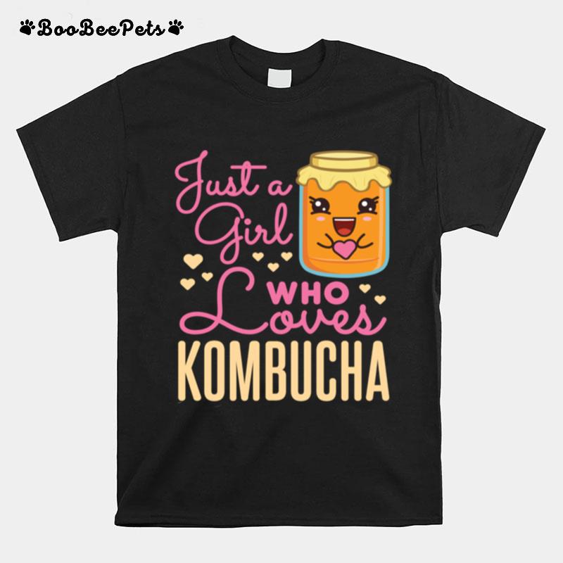 Just A Girl Who Loves Kombacha Tea Kawaii Scobies Scoby T-Shirt