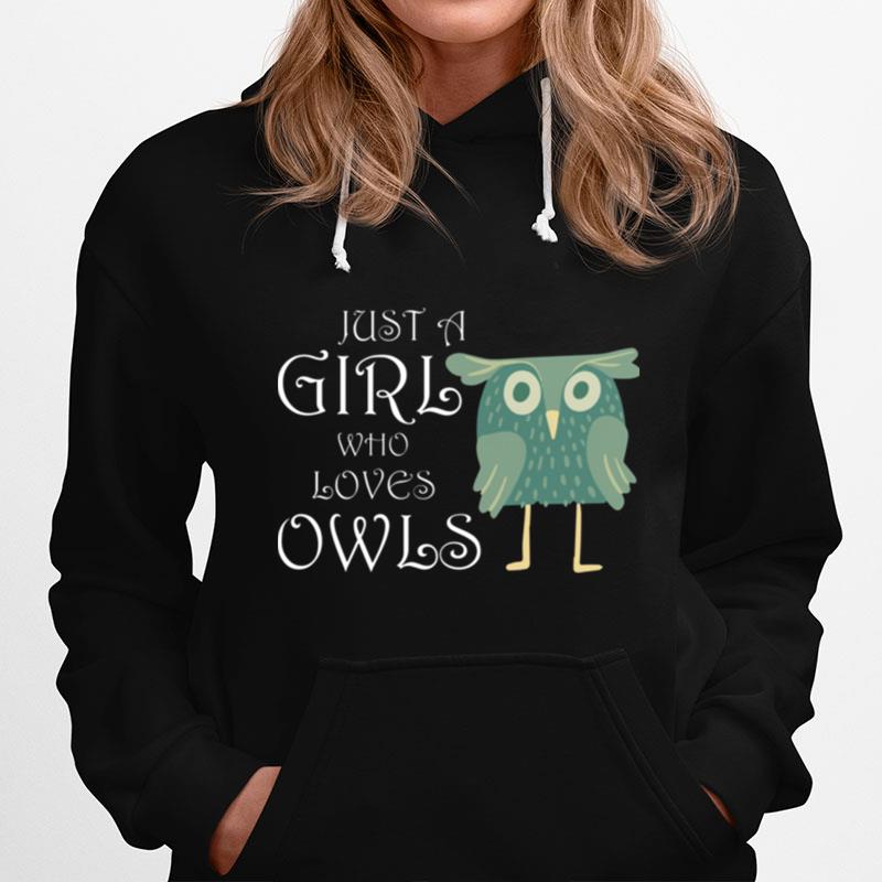 Just A Girl Who Loves Owls Retro Owl Vintage Owl Hoodie