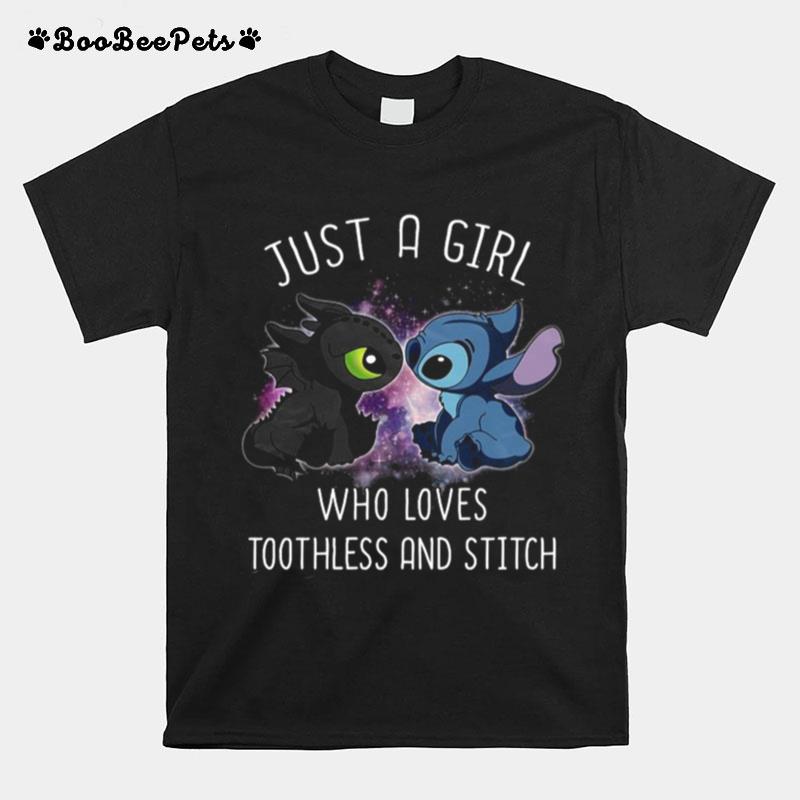 Just A Girl Who Loves Toothless And Stitch T-Shirt