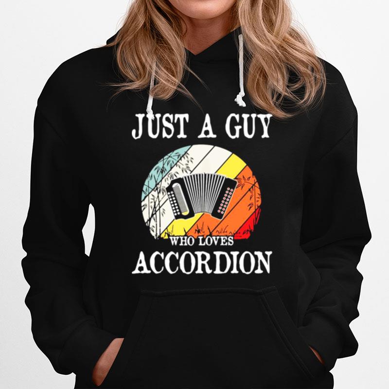 Just A Guy Who Loves Accordion Vintage Hoodie