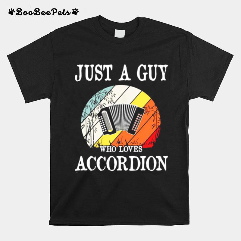 Just A Guy Who Loves Accordion Vintage T-Shirt