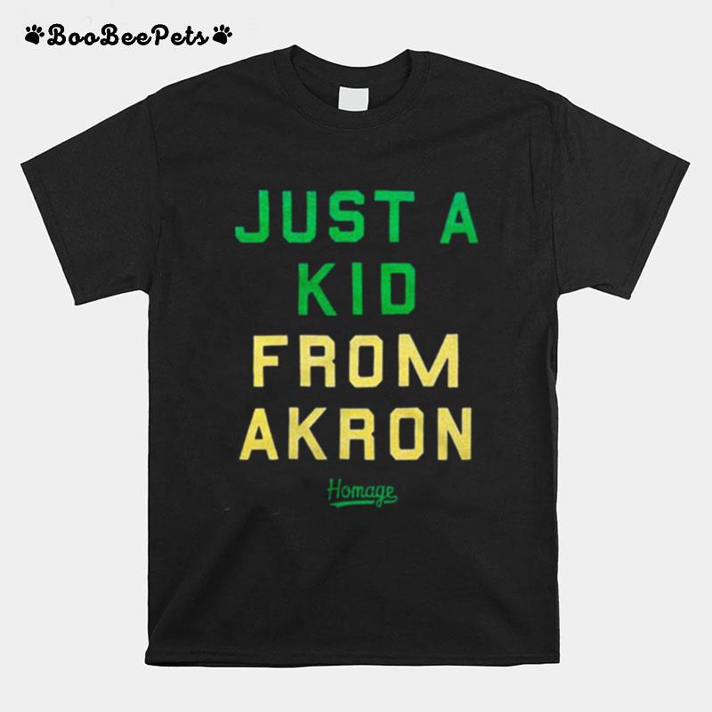 Just A Kid From Akron Cleveland Basketball Homage T-Shirt