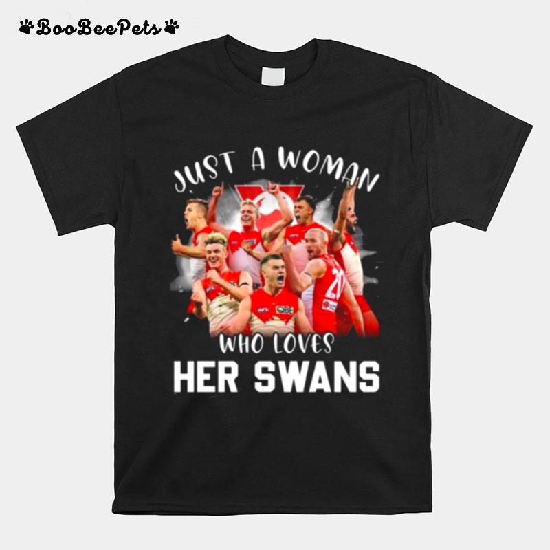 Just A Woman Who Loves Her Sydney Swans 2022 T-Shirt