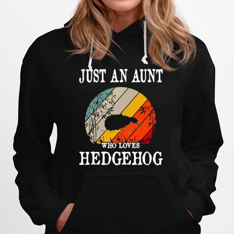 Just An Aunt Who Loves Hedgehog Vintage Hoodie