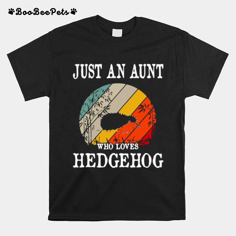 Just An Aunt Who Loves Hedgehog Vintage T-Shirt