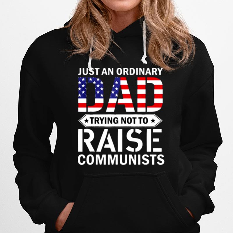 Just An Ordinary Dad Trying Not To Raise Communist Skull Dad Hoodie