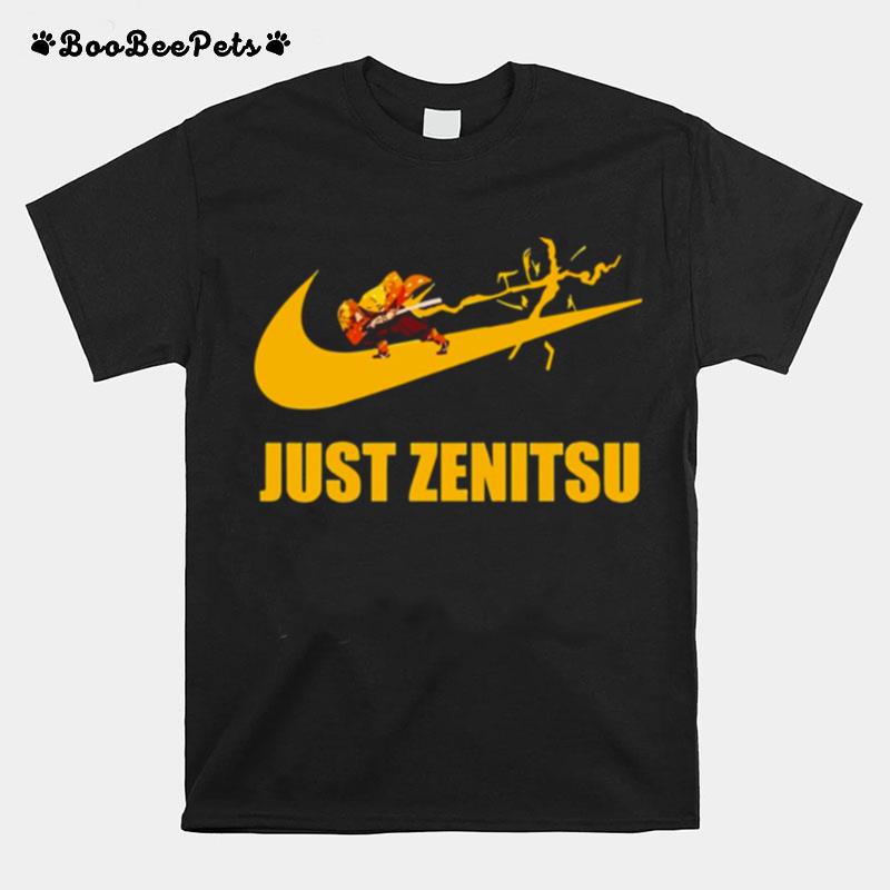 Just Zenitsu Nike Logo Zenitsu Agatsuma Demon Slayer T-Shirt