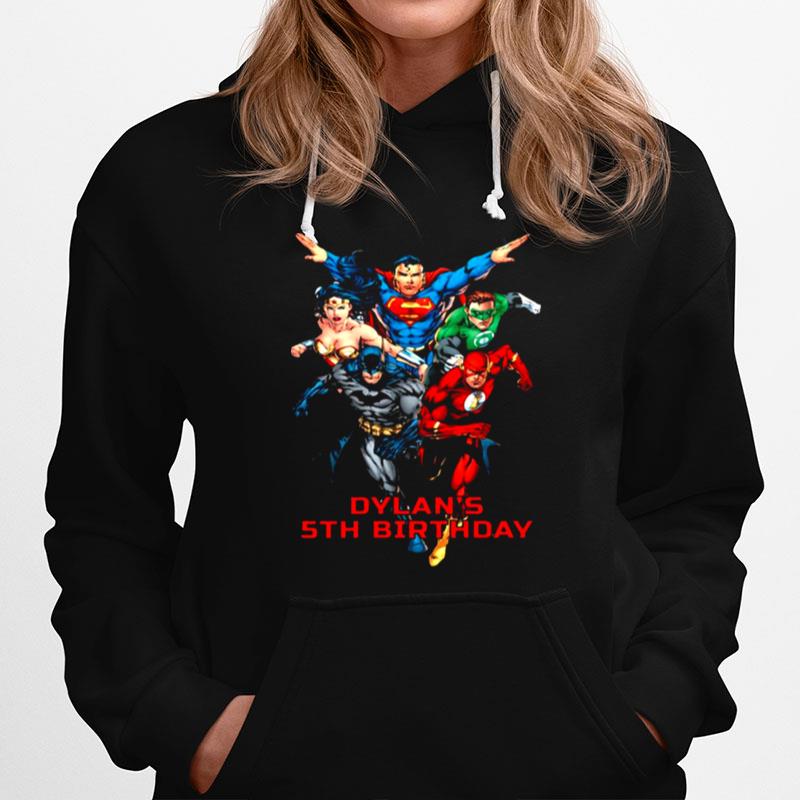 Justice League Birthday Dylans 5Th Birthday Hoodie