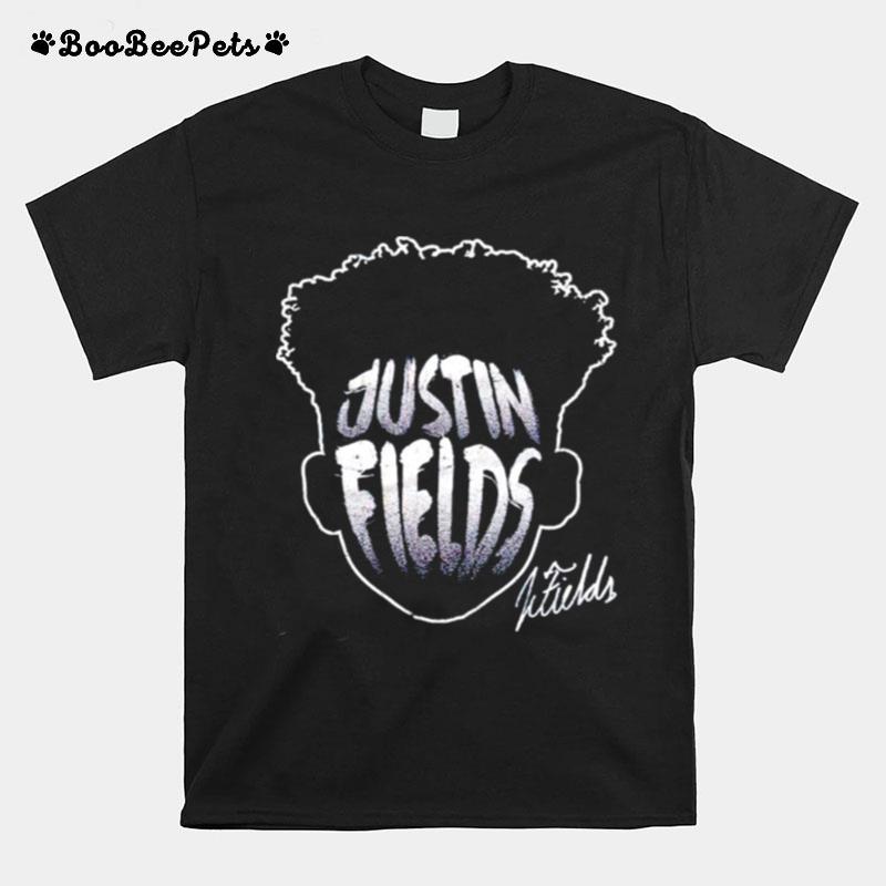 Justin Fields Player Silhouette Signature T-Shirt