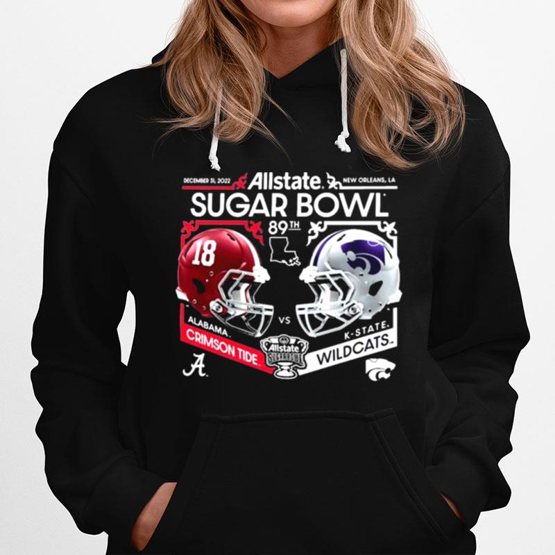 K State Vs Alabama Allstate Sugar Bowl 2022 Vintage Helmet Matchup Copy Hoodie