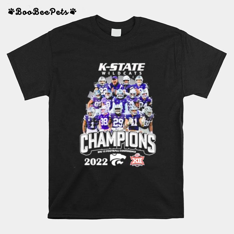 K State Wildcats 2022 Champions Big 12 Football Conference T-Shirt