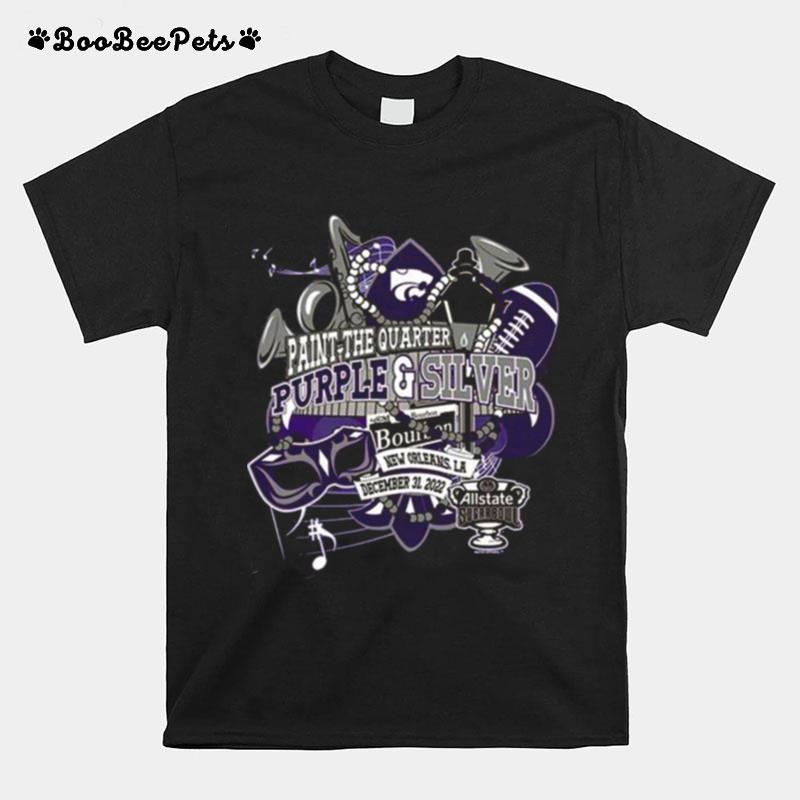 K State Wildcats Allstate Sugar Bowl Paint The Quarter Purple And Silver New Orleans La December 31 2022 Copy T-Shirt