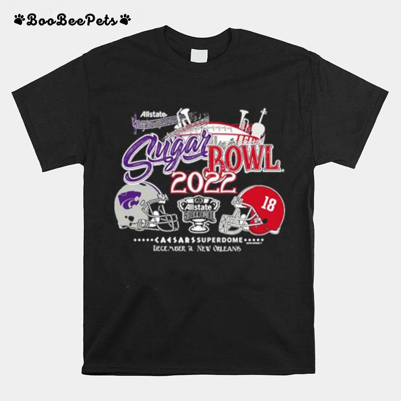 K State Wildcats Black 2022 Sugar Bowl Bound T-Shirt