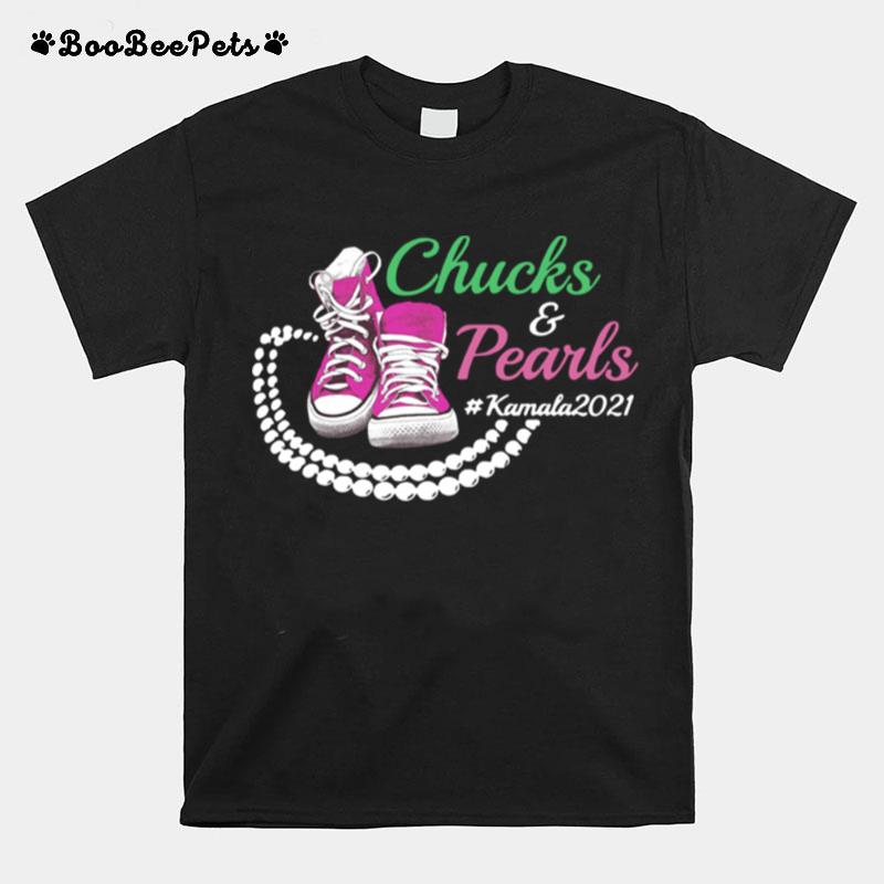 Kamala Harris Chucks And Pearls Aka Sorority 1908 T-Shirt