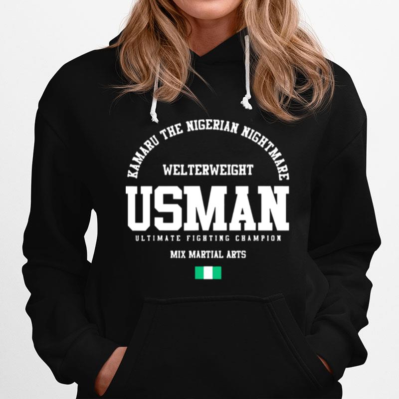 Kamaru The Nigerian Nightmare Usman Gym Welterweight Mix Martial Arts Hoodie