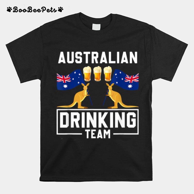 Kangaroo Australian Drinking Team Beer Drinker Australia T-Shirt