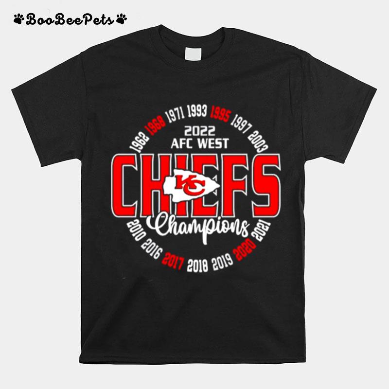 Kansas City Chiefs 2022 Afc West Champions T-Shirt