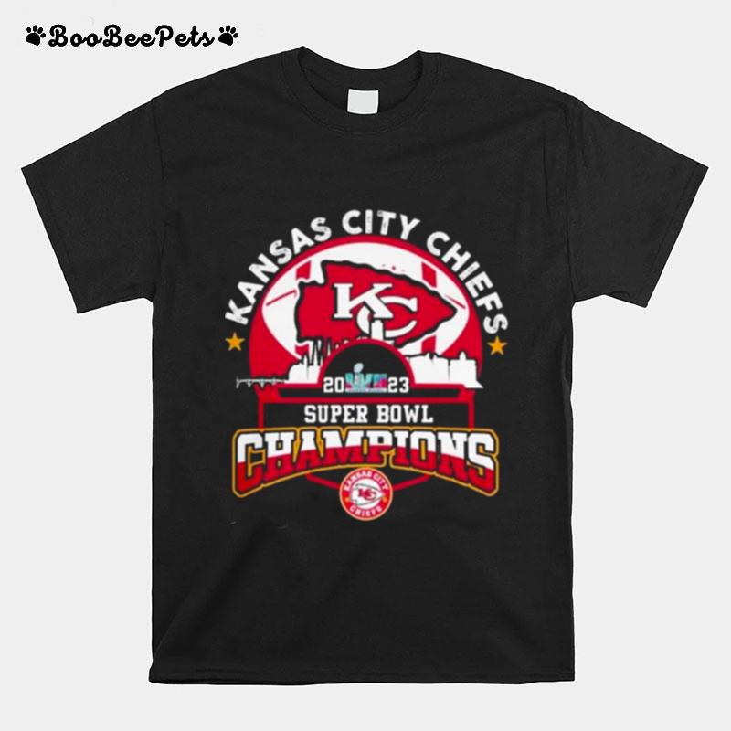 Kansas City Chiefs 2023 Lvii Super Bowl Champions Mens T-Shirt