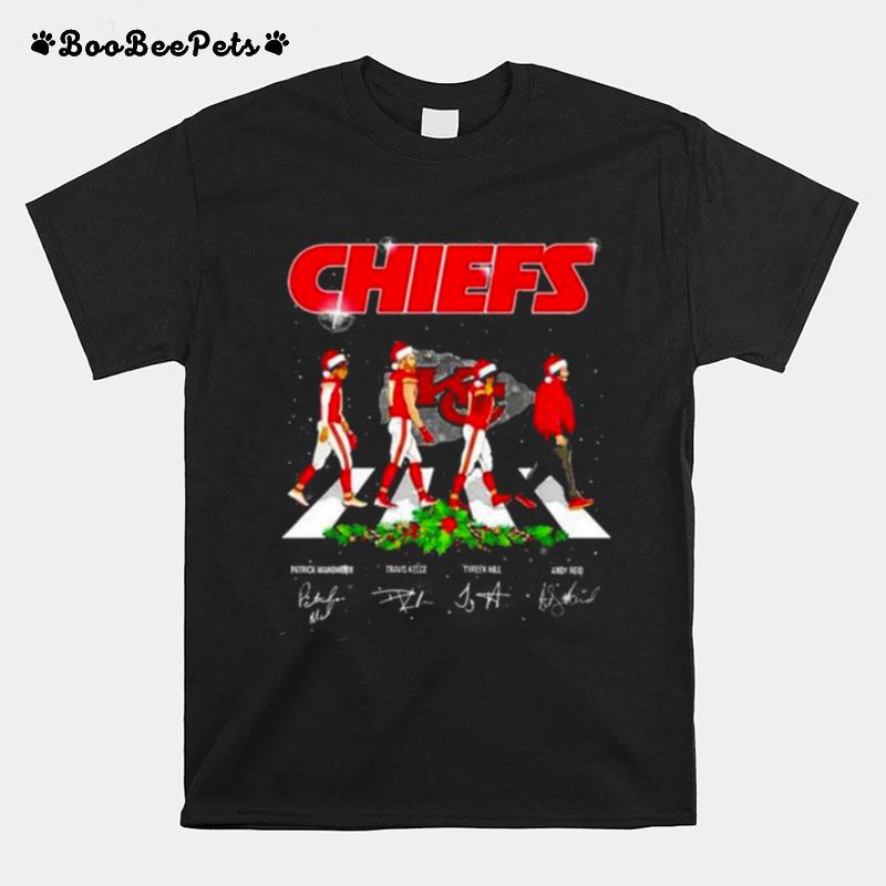 Kansas City Chiefs Christmas Abbey Road Signatures 2022 T-Shirt