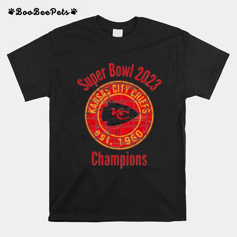 Kansas City Chiefs Est 1960 Super Bowl 2023 Champions T-Shirt