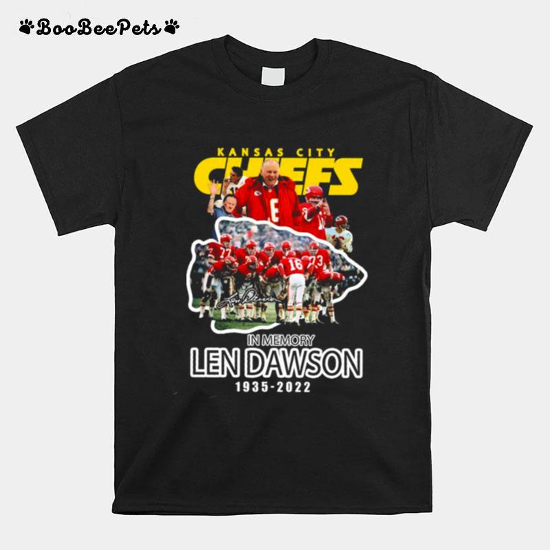 Kansas City Chiefs In Memory Len Dawson 1935 2022 T-Shirt