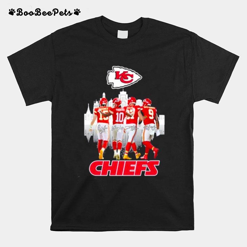 Kansas City Chiefs Mahomes Pacheco Kelce City Signatures 2022 T-Shirt