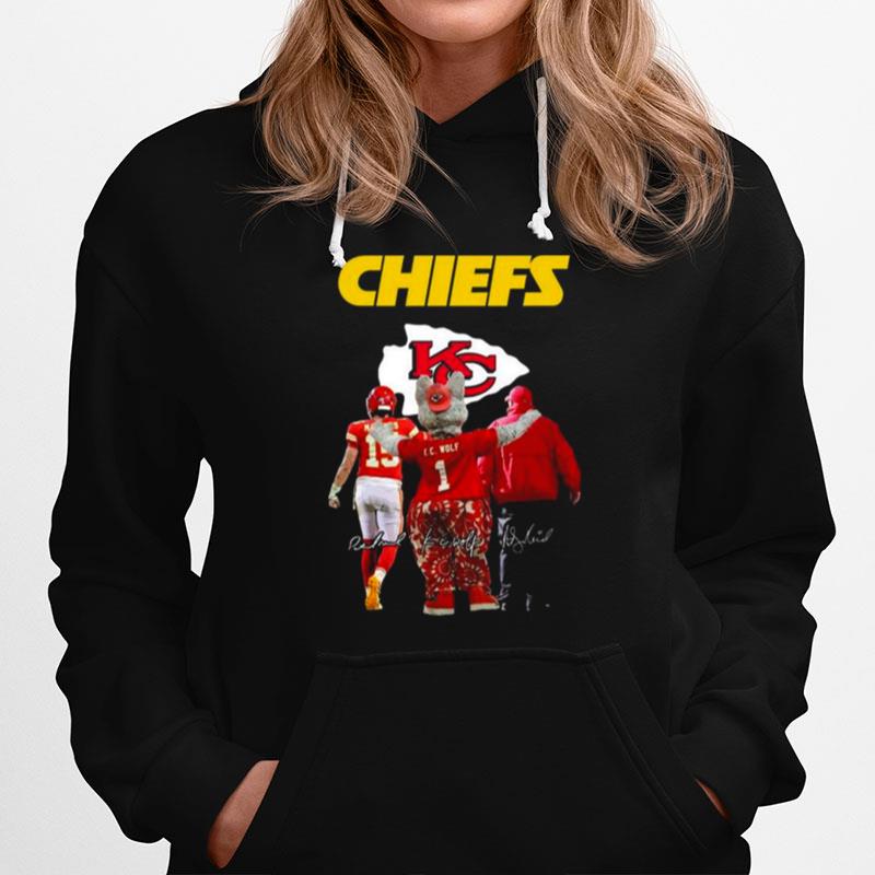 Kansas City Chiefs Mascot Football Signatures 2023 Hoodie