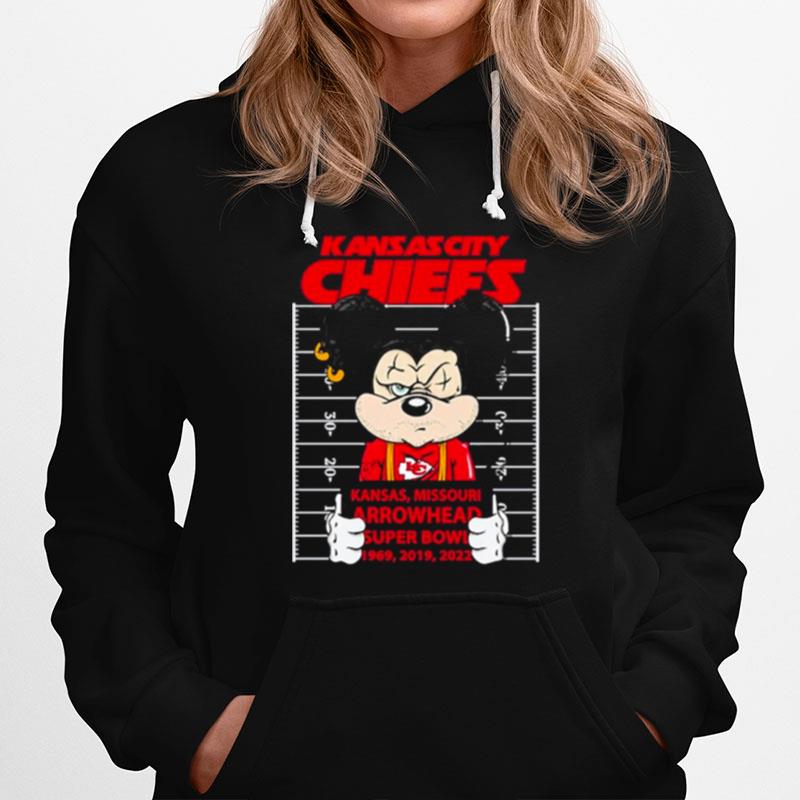 Kansas City Chiefs Mickey Mouse Kansas Missouri Arrowhead Super Bowl 1969 2019 2022 Hoodie