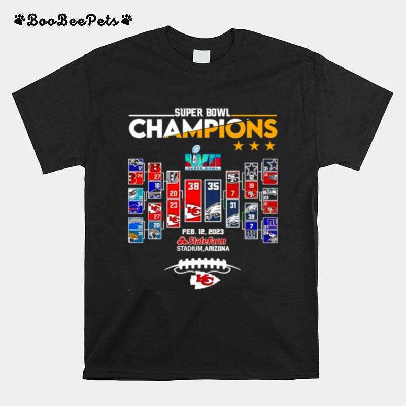 Kansas City Chiefs Stadium Super Bowl Champions Super Bowl Iv 2023 T-Shirt
