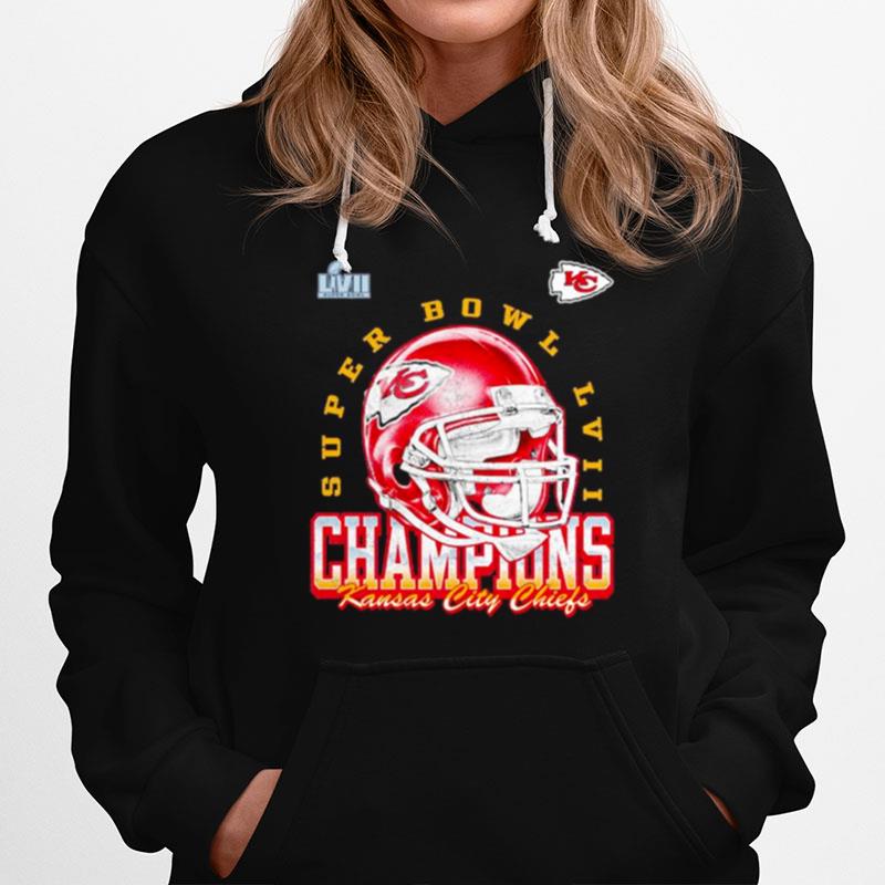 Kansas City Chiefs Super Bowl Champions Lvii Helmets Hoodie