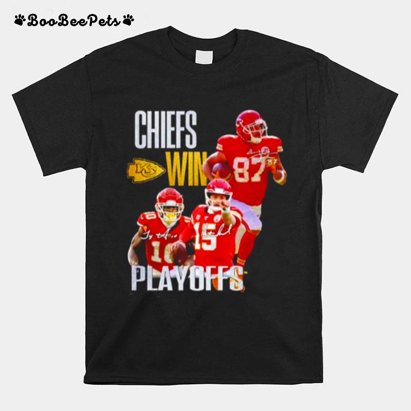 Kansas City Chiefs Win Playoffs Signatures T-Shirt