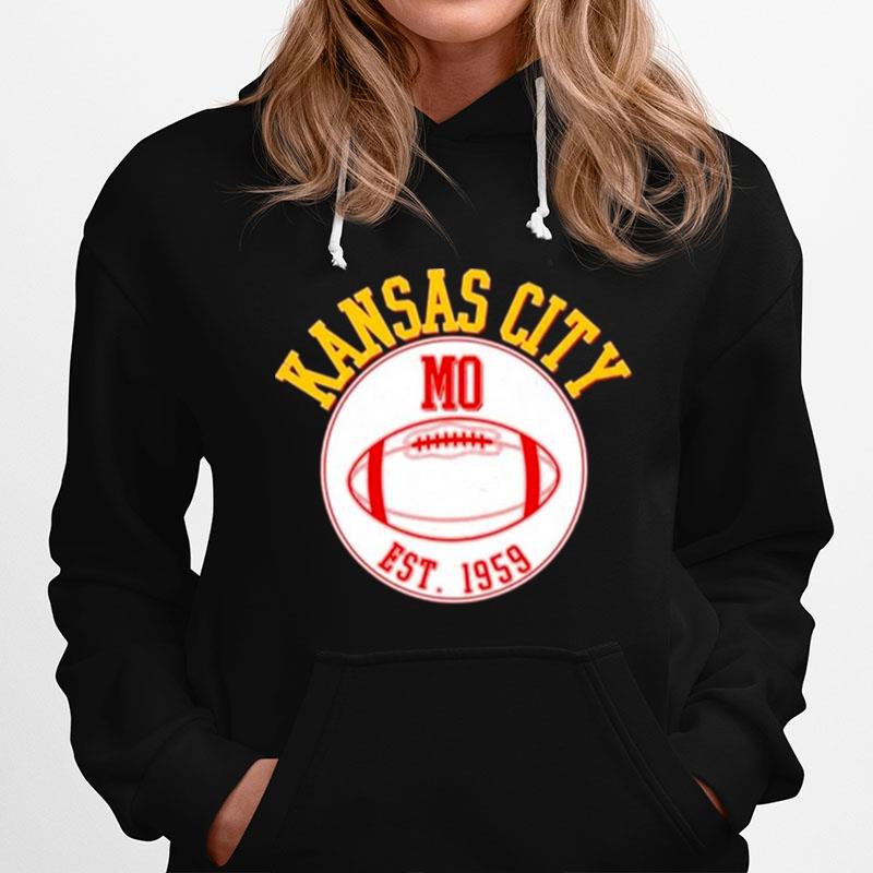 Kansas City Mo Kc Football Est 1959 Emblem Hoodie