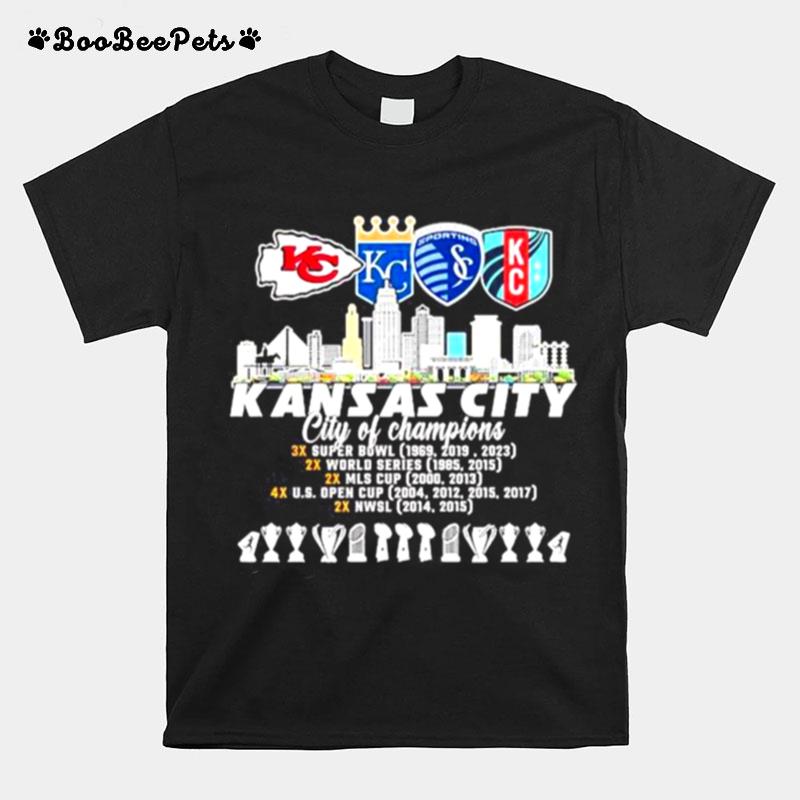 Kansas City Skyline City Of Champions T-Shirt
