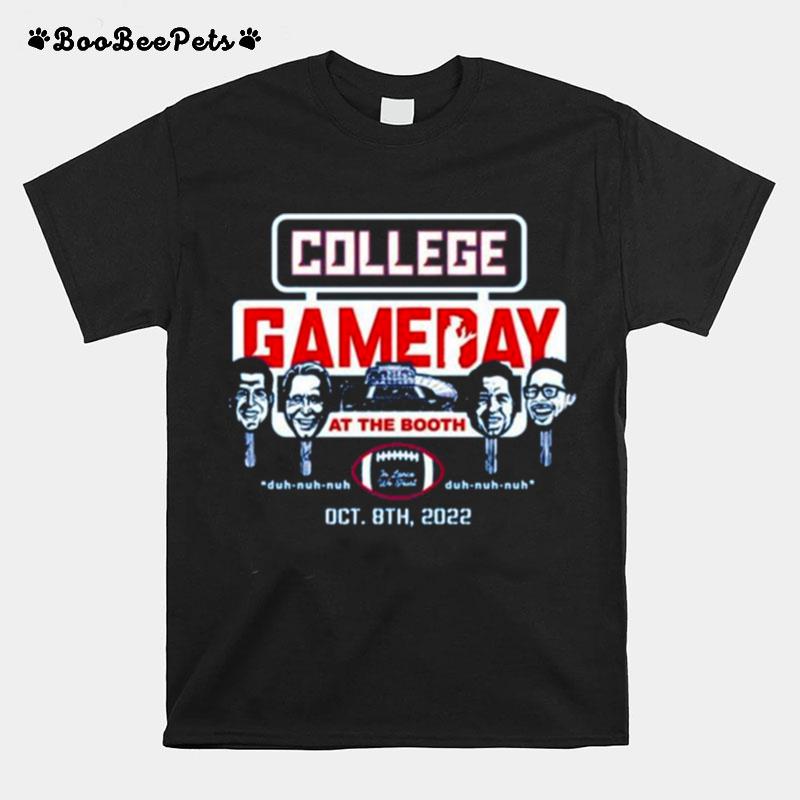 Kansas Jayhawk College Gameday At The Booth Oct 8Th 2022 T-Shirt