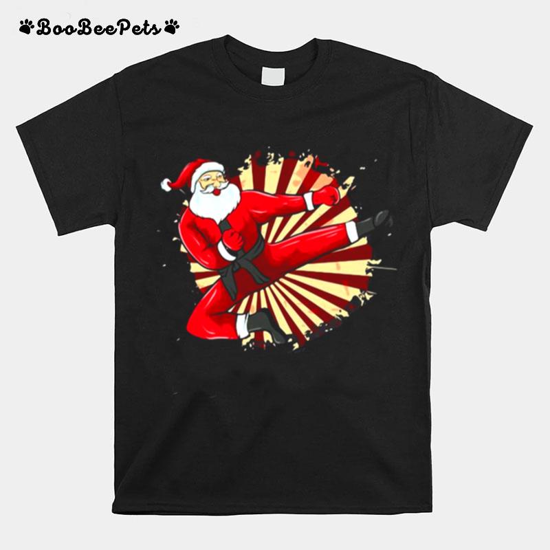 Karate Kick Santa Judo Taekwondo Martial Arts Christmas T-Shirt