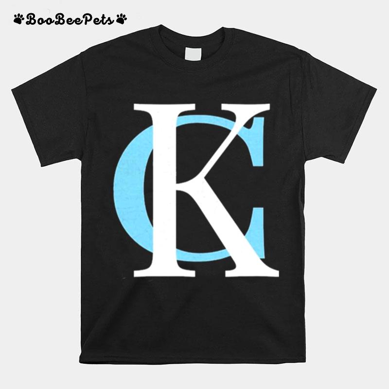 Kc Baby Blue Royal Blue Kansas City Letters Kc Local T-Shirt