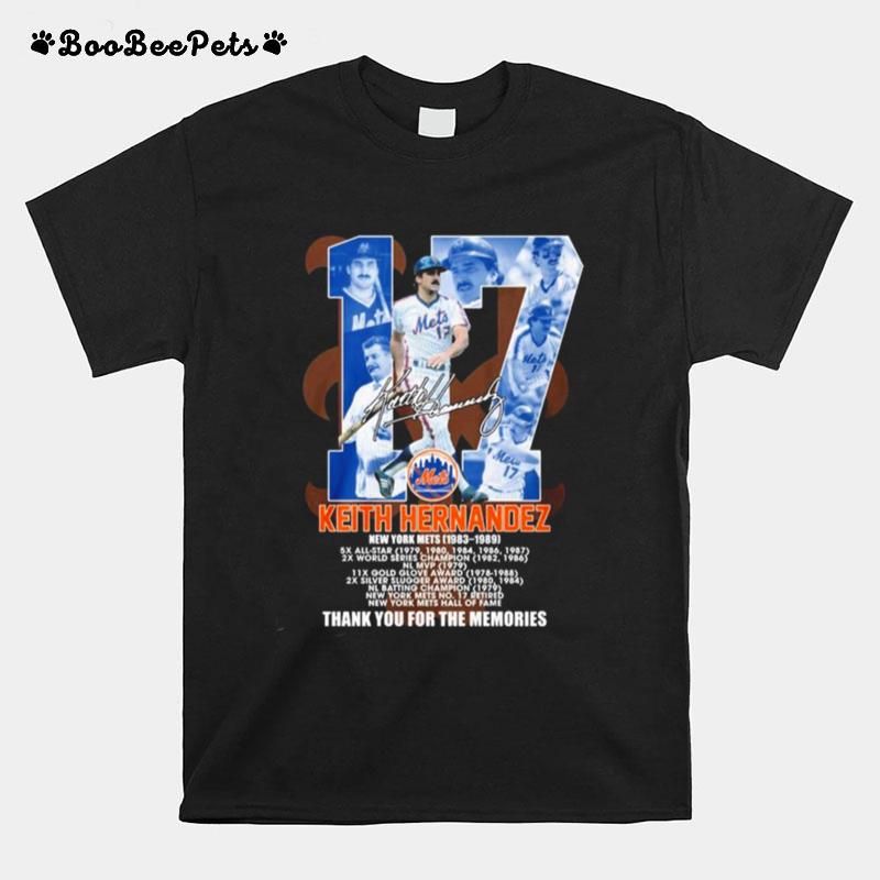 Keith Hernandez New York Mets 1983 1989 Thank You For The Memories Signature T-Shirt