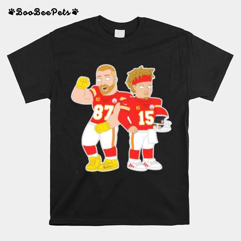 Kelce And Mahomes Kansas City Chiefs Football T-Shirt