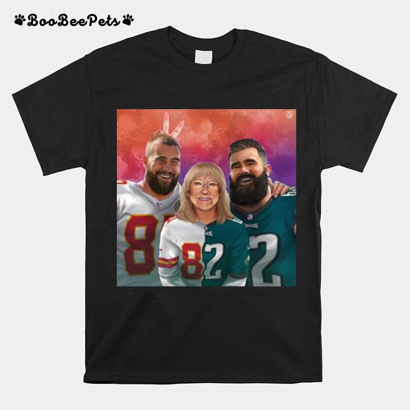 Kelce Kelce And Kelce Super Bowl Lvii 2023 T-Shirt