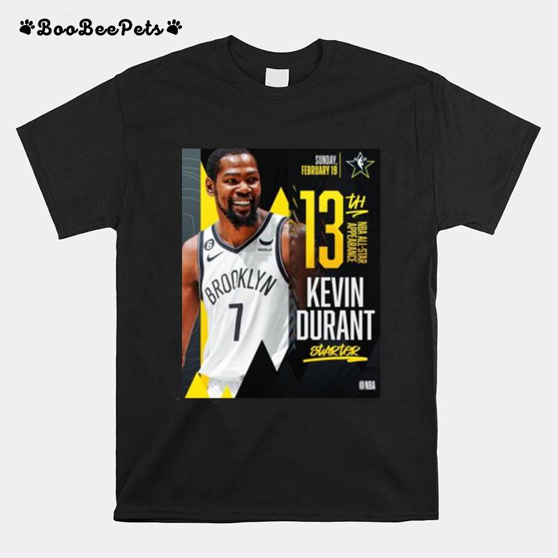 Kevin Durant 13Th Nba All Star Appearance Team Captain T-Shirt