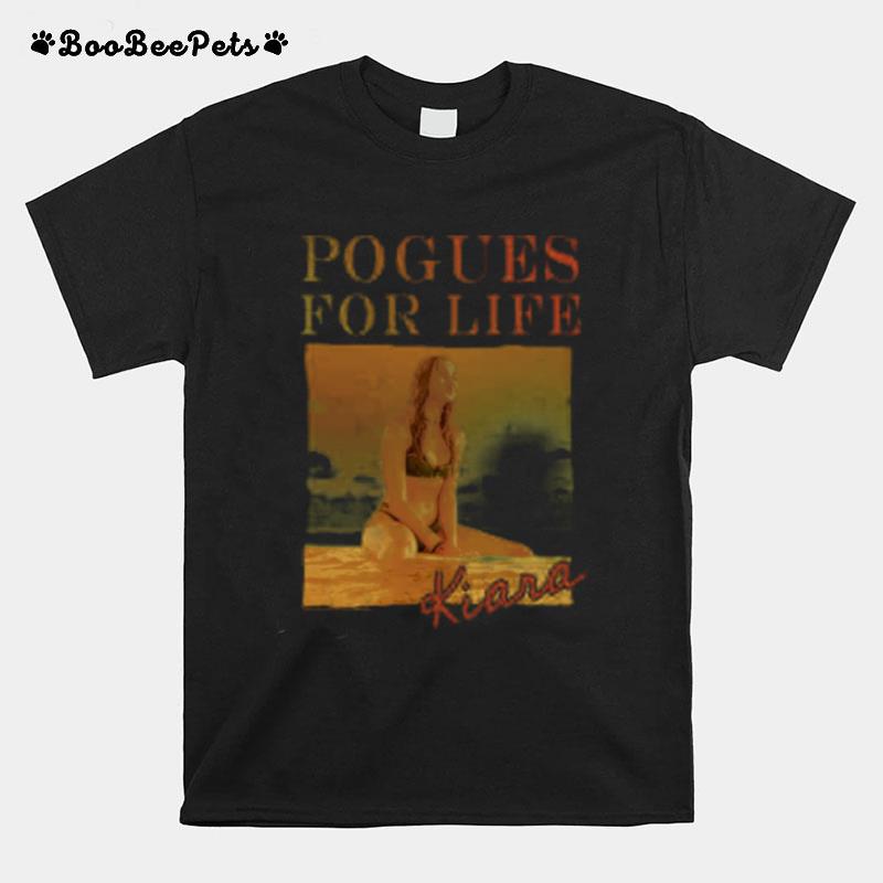 Kiara On Surfboard Pogues For Life Outer Banks Retro T-Shirt