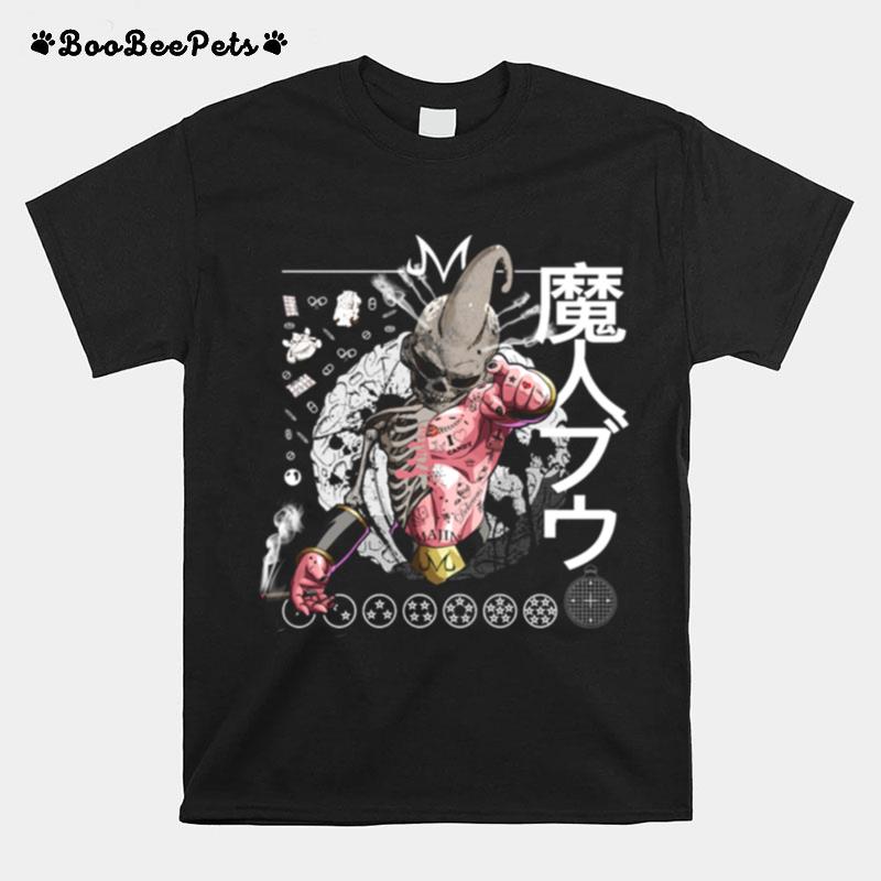 Kid Buu Majin Skull Dragon Ball Bu Vegeta Goku Bad Dbz T-Shirt