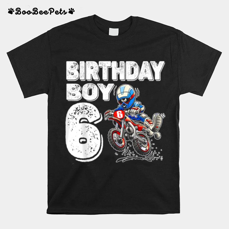 Kids Dirt Bike Birthday Motocross Mx 6Th 6 Year Old Boys T-Shirt