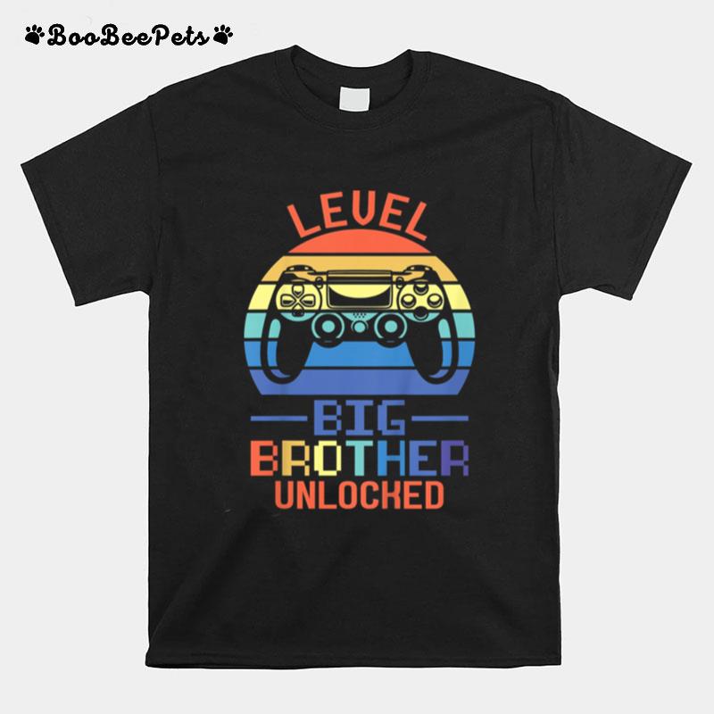 Kids Level Big Brother Unlocked Big Brother Brother T-Shirt