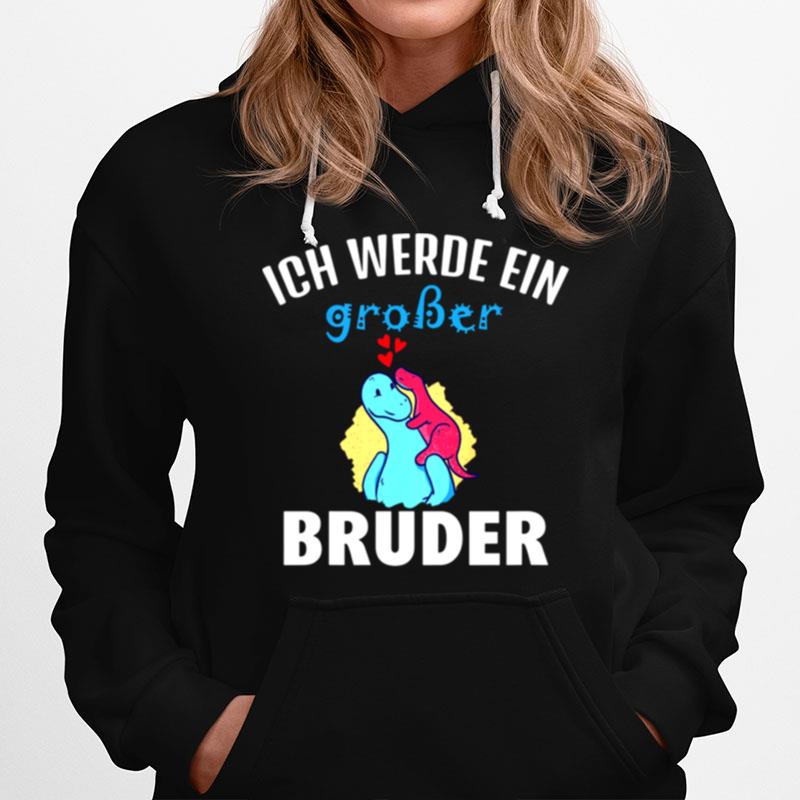 Kids Nachwuchs Ich Werde Ein Groser Bruder Grosser Bruder Dino Hoodie