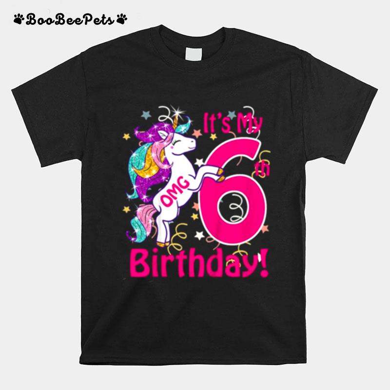 Kids Omg Its My 9Th Birthday Girls Unicorn Outfit Tee T-Shirt