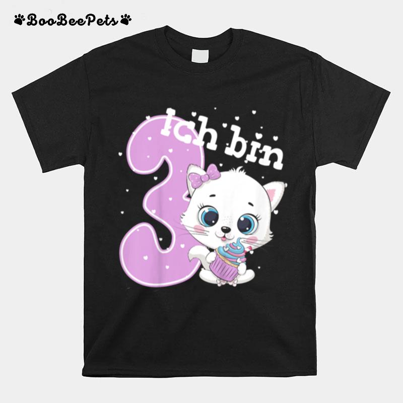 Kinder Geburtstagsshirt Kleine Katze 3 Geburtstag Madchen 3 Jahre T-Shirt