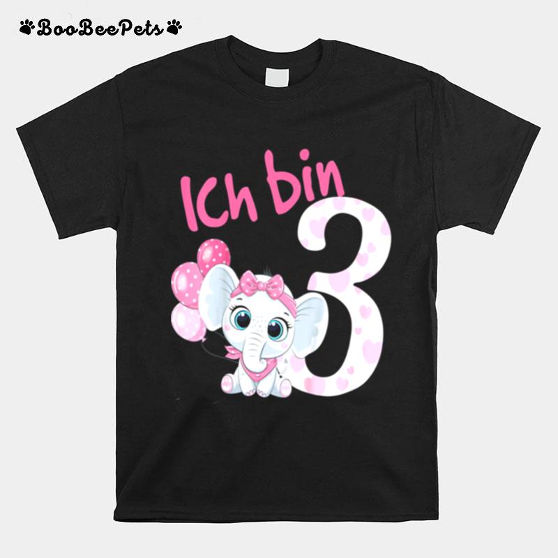 Kinder Geburtstagsshirt Suser Elefant 3 Geburtstag Madchen 3 Jahre T-Shirt