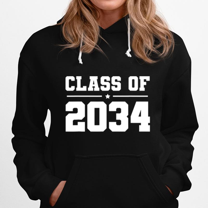 Kindergarten Class Of 2034 Grow With Me Heather Gray Hoodie